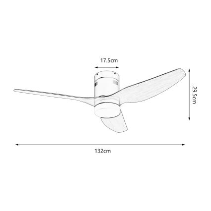 ZEVENTI - LED griestu ventilators PADUA LED/18W/230V 3000/4000/6000K Wi-Fi Tuya melns/brūns + tālvadības pults