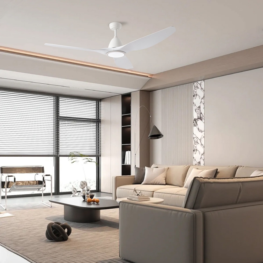 ZEVENTI - LED griestu ventilators URBINO LED/20W/230V 3000/4000/6000K Wi-Fi Tuya balts + ar tālvadību