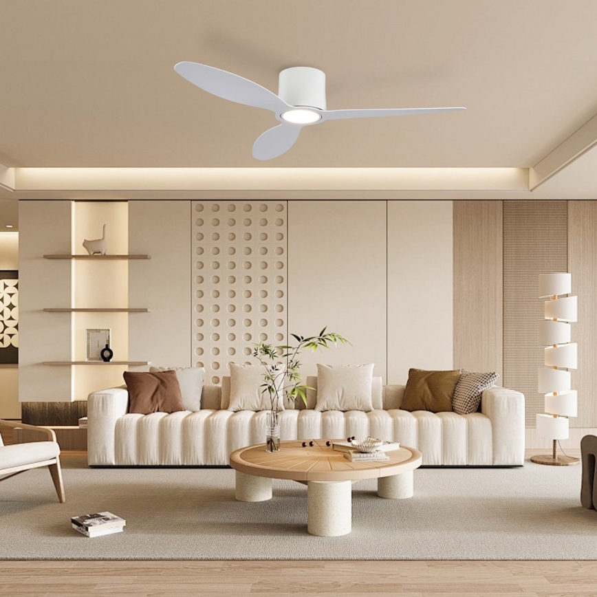ZEVENTI - LED griestu ventilators ar regulējamu apgaismojumu VENTORA LED/24W/230V 3000/4000/6000K Wi-Fi Tuya balts + tālvadības pults