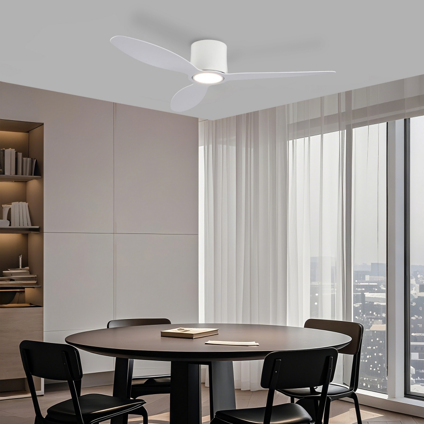 ZEVENTI - LED griestu ventilators ar regulējamu apgaismojumu VENTORA LED/24W/230V 3000/4000/6000K Wi-Fi Tuya balts + tālvadības pults