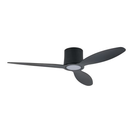 ZEVENTI - LED aptumšojams griestu ventilators VENTORA LED/24W/230V 3000/4000/6000K Wi-Fi Tuya melns + tālvadības pults