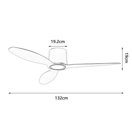 ZEVENTI - LED aptumšojams griestu ventilators VENTORA LED/24W/230V 3000/4000/6000K Wi-Fi Tuya melns + tālvadības pults