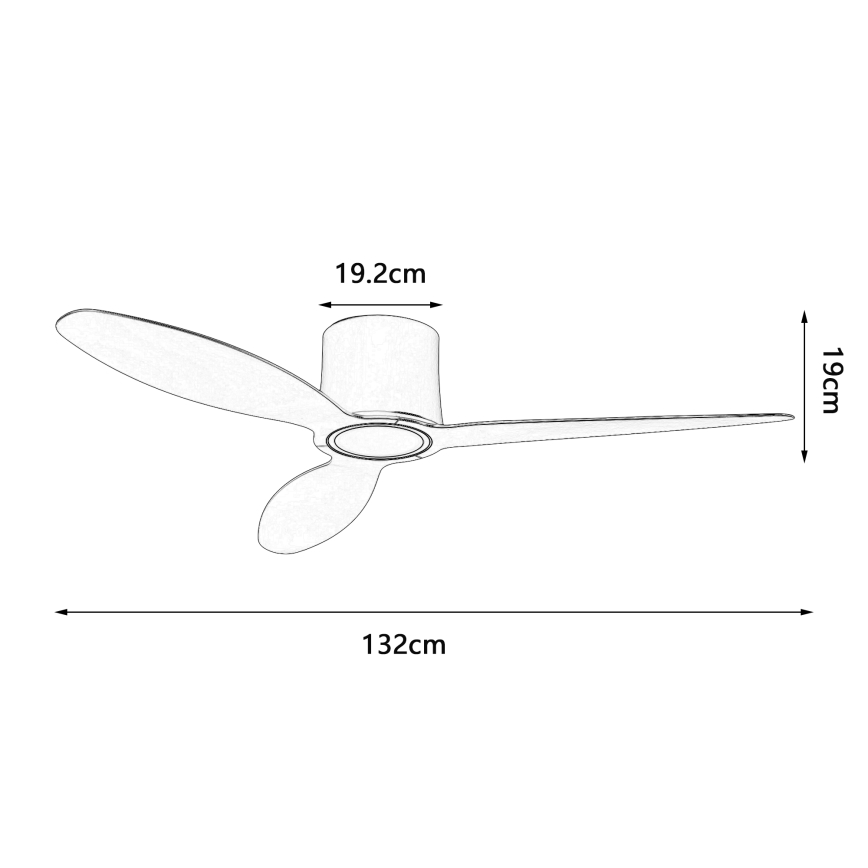 ZEVENTI - LED aptumšojams griestu ventilators VENTORA LED/24W/230V 3000/4000/6000K Wi-Fi Tuya melns + tālvadības pults