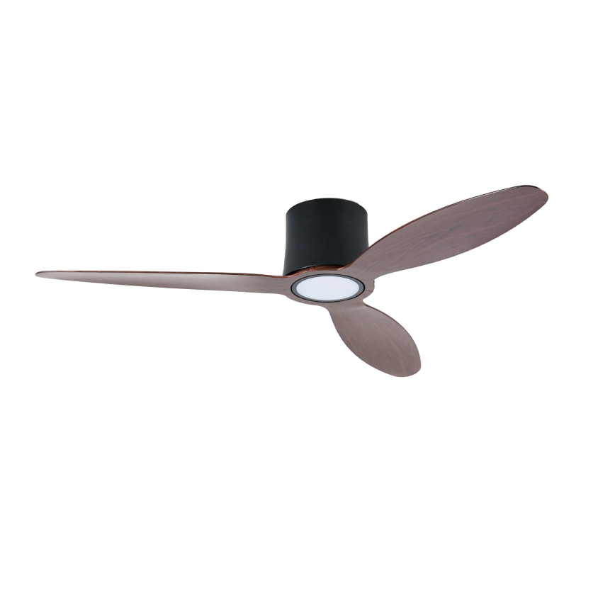 ZEVENTI - LED Dimmējams griestu ventilators VENTORA LED/24W/230V 3000/4000/6000K Wi-Fi Tuya melns/riekstkoka + tālvadības pults