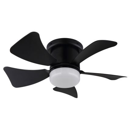 ZEVENTI - LED regulējams griestu ventilators MUNDAKA LED/10W/230V 3000-6500K melns + tālvadības pults
