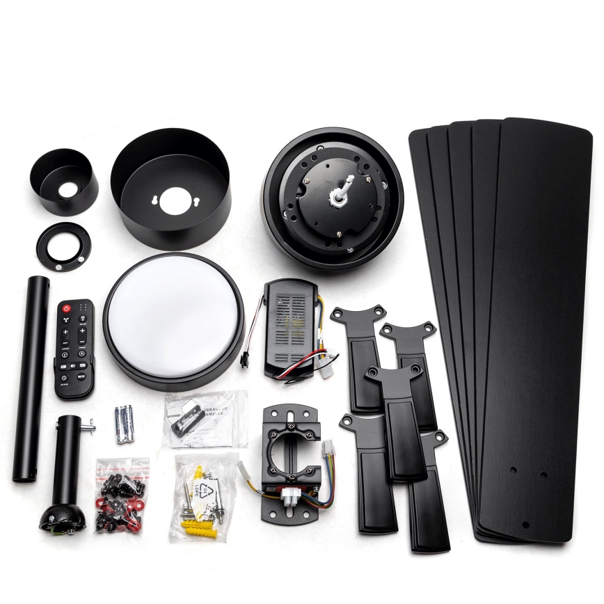 ZEVENTI - LED dimējams griestu ventilators WAIKIKI LED/20W/230V 2700-6500K 132 cm melns + tālvadības pults