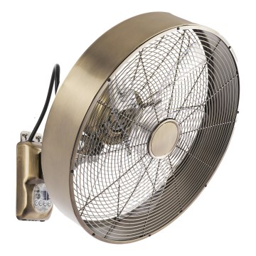 ZEVENTI - Sienas ventilators FANNY 50W/230V, bronzas krāsā + tālvadības pults