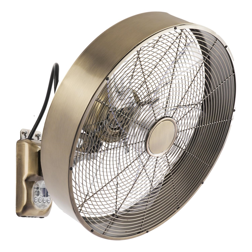 ZEVENTI - Sienas ventilators FANNY 50W/230V, bronzas krāsā + tālvadības pults