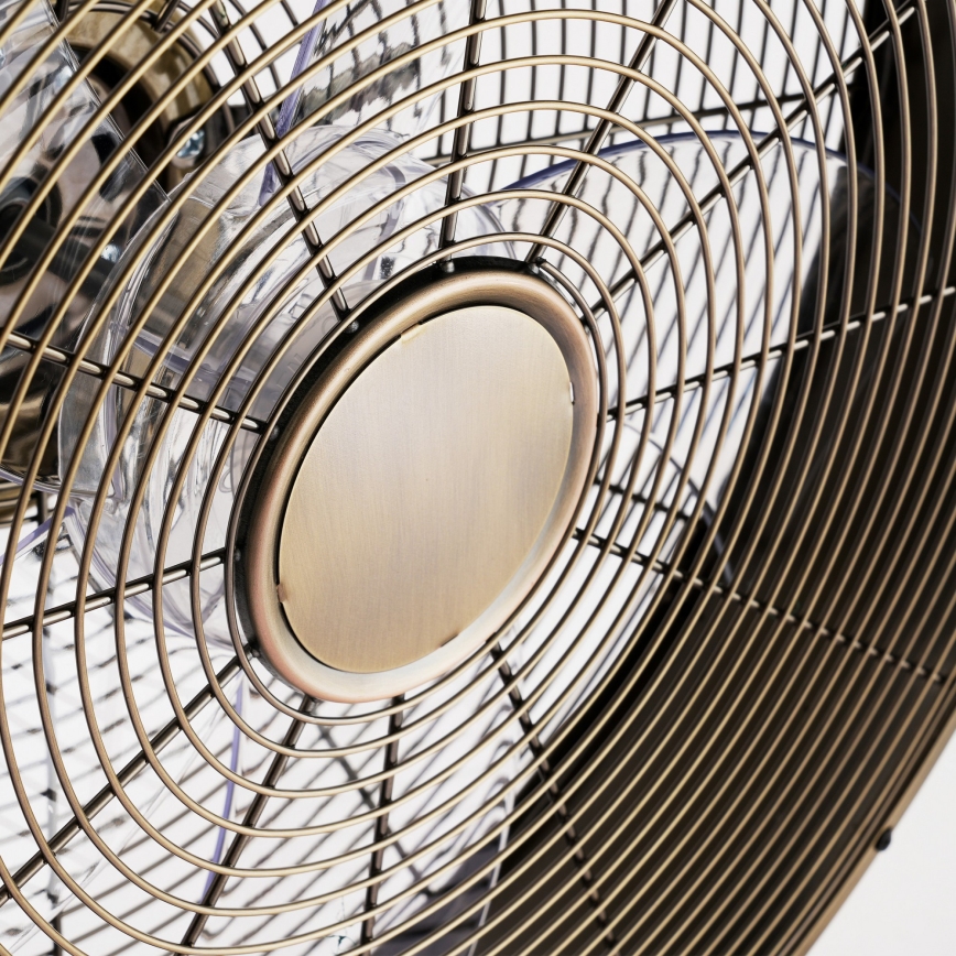 ZEVENTI - Sienas ventilators FANNY 50W/230V, Ø 45 cm, bronzas krāsā, ar tālvadības pulti