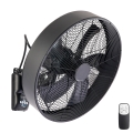 ZEVENTI - Sienas ventilators FANNY 50W/230V diametrs 45 cm melns + tālvadība