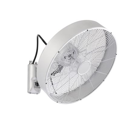 ZEVENTI - Sienas ventilators FANNY 50W/230V matēts hroms + ar tālvadības pulti