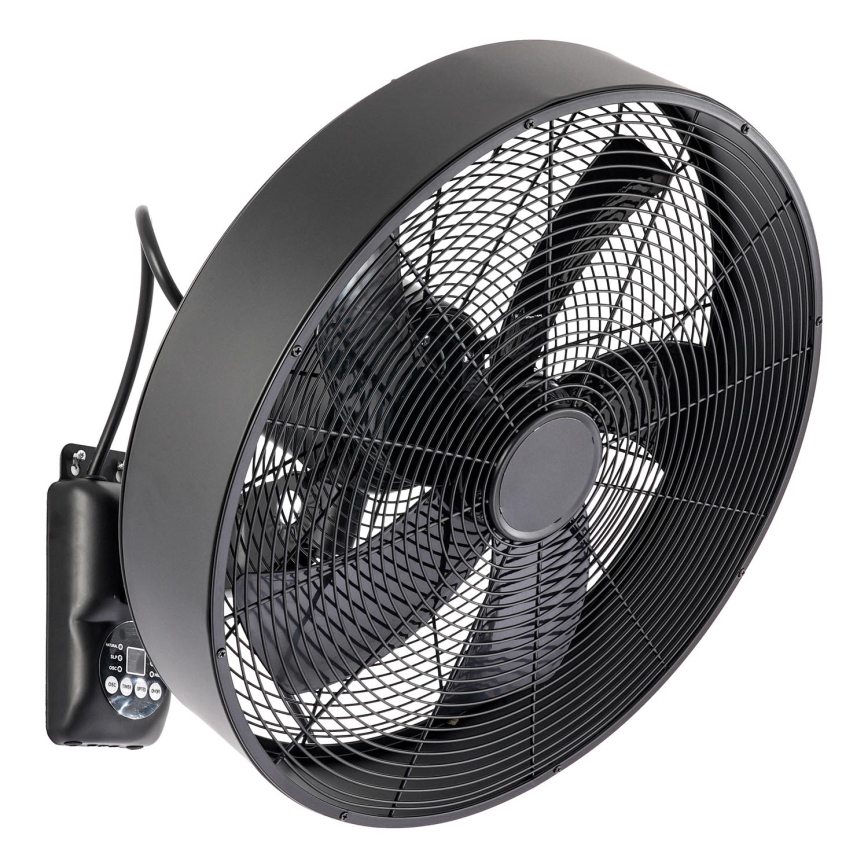 ZEVENTI - Sienas ventilators FANNY 50W/230V melns + tālvadības pults