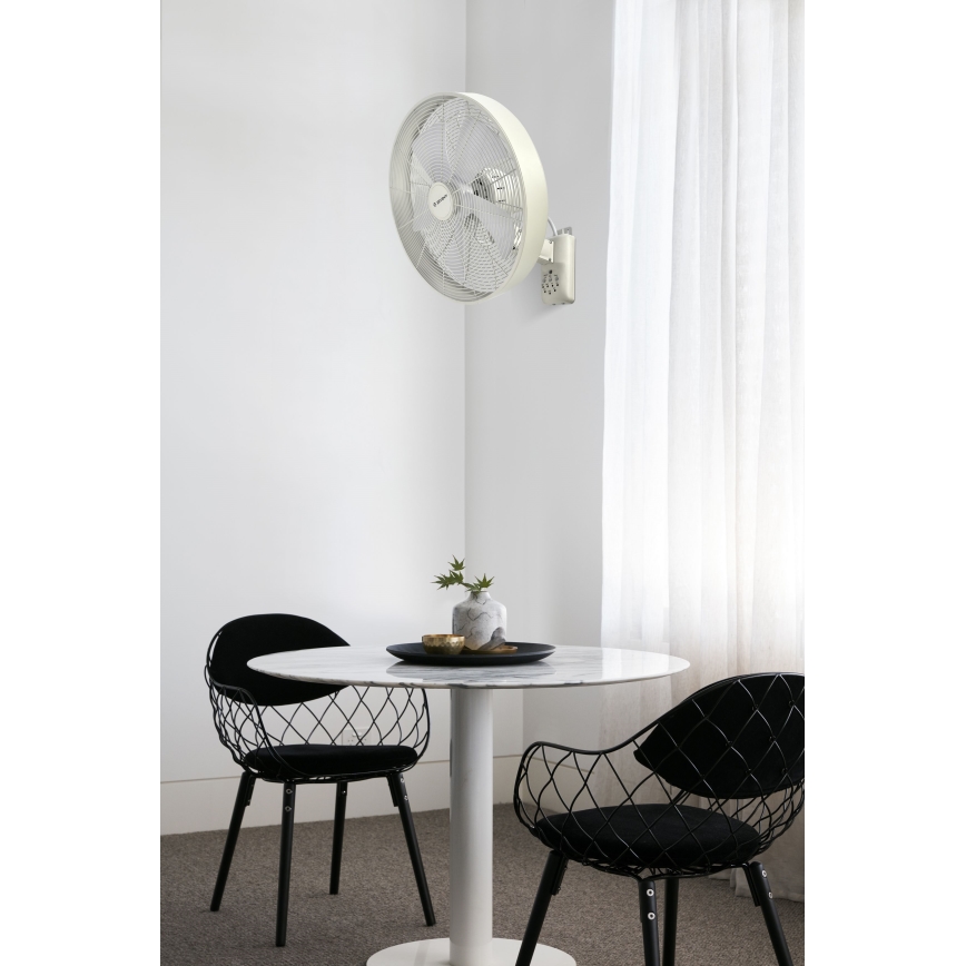 ZEVENTI - Sienas ventilators FREEZE 50W/230V d. 40 cm balta + tālvadības pults