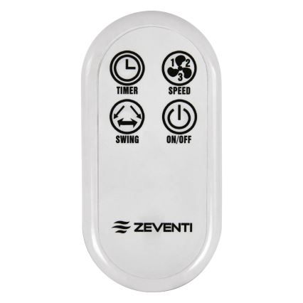 ZEVENTI - Sienas ventilators FREEZE 50W/230V d. 40 cm balta + tālvadības pults
