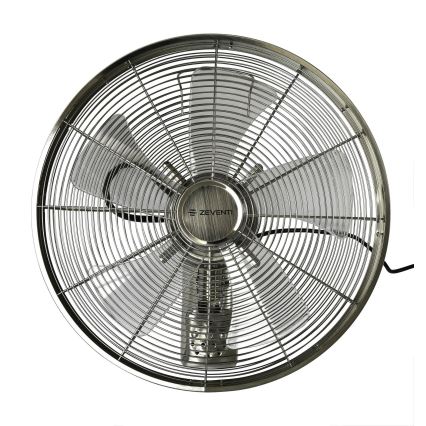 ZEVENTI - Sienas ventilators FREEZE 50W/230V d. 40 cm matēts hroms + tālvadības pults