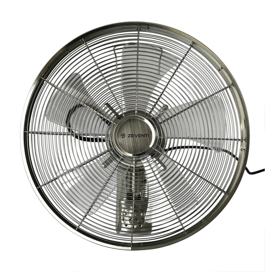 ZEVENTI - Sienas ventilators FREEZE 50W/230V d. 40 cm matēts hroms + tālvadības pults