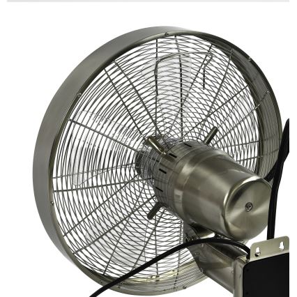 ZEVENTI - Sienas ventilators FREEZE 50W/230V d. 40 cm matēts hroms + tālvadības pults