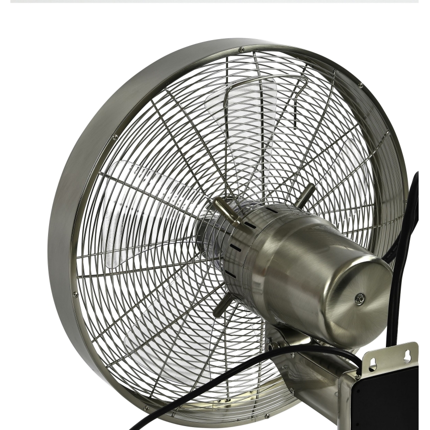 ZEVENTI - Sienas ventilators FREEZE 50W/230V d. 40 cm matēts hroms + tālvadības pults