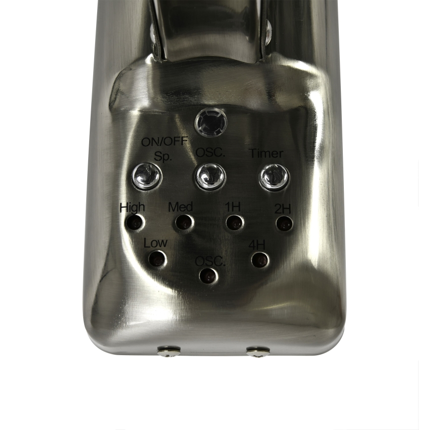 ZEVENTI - Sienas ventilators FREEZE 50W/230V d. 40 cm matēts hroms + tālvadības pults