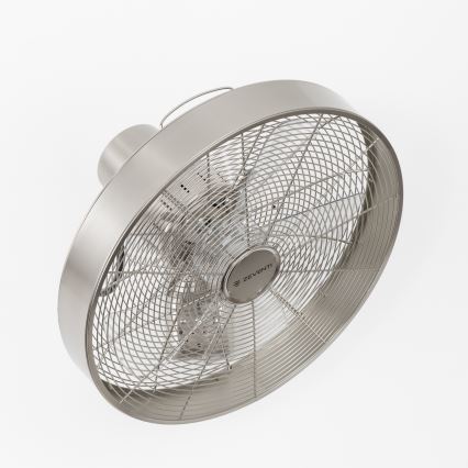 ZEVENTI - Sienas ventilators FREEZE 50W/230V d. 40 cm matēts hroms + tālvadības pults