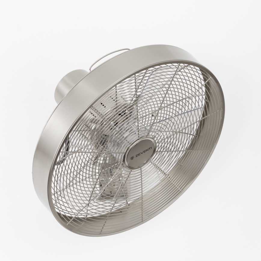 ZEVENTI - Sienas ventilators FREEZE 50W/230V d. 40 cm matēts hroms + tālvadības pults