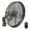 ZEVENTI - Sienas ventilators FREEZE 50W/230V d. 40 cm matēts hroms + tālvadības pults
