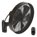 ZEVENTI - Sienas ventilators FREEZE 50W/230V d. 40 cm melna/brūna + tālvadības pults