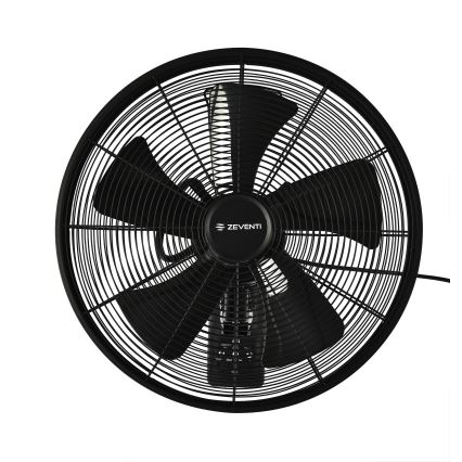 ZEVENTI - Sienas ventilators FREEZE 50W/230V d. 40 cm melna + tālvadības pults
