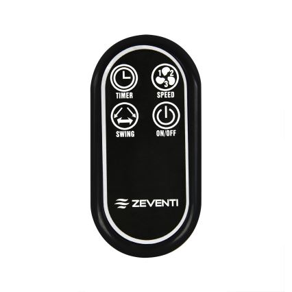 ZEVENTI - Sienas ventilators FREEZE 50W/230V d. 40 cm melna + tālvadības pults