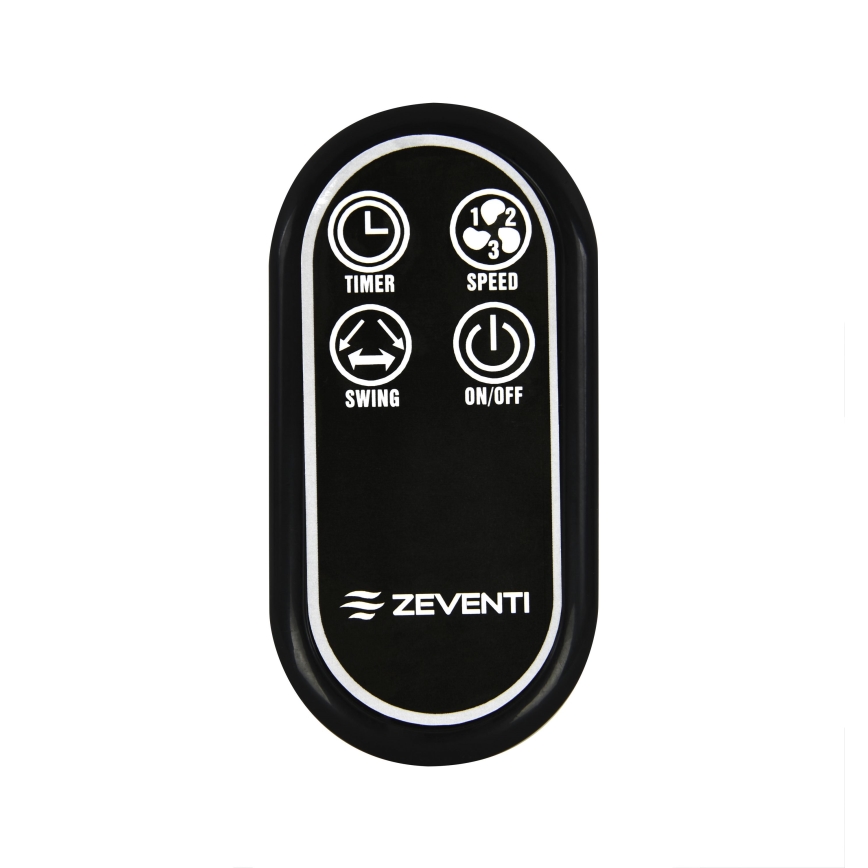 ZEVENTI - Sienas ventilators FREEZE 50W/230V d. 40 cm melna + tālvadības pults