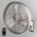 ZEVENTI - Sienas ventilators FREEZE 50W/230V diametrs 45 cm matēts hroms + tālvadība
