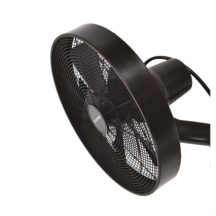 ZEVENTI - Sienas ventilators FREEZE 50W/230V d. 40 cm melna/brūna + tālvadības pults
