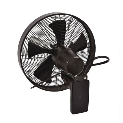 ZEVENTI - Sienas ventilators FREEZE 50W/230V d. 40 cm melna/brūna + tālvadības pults