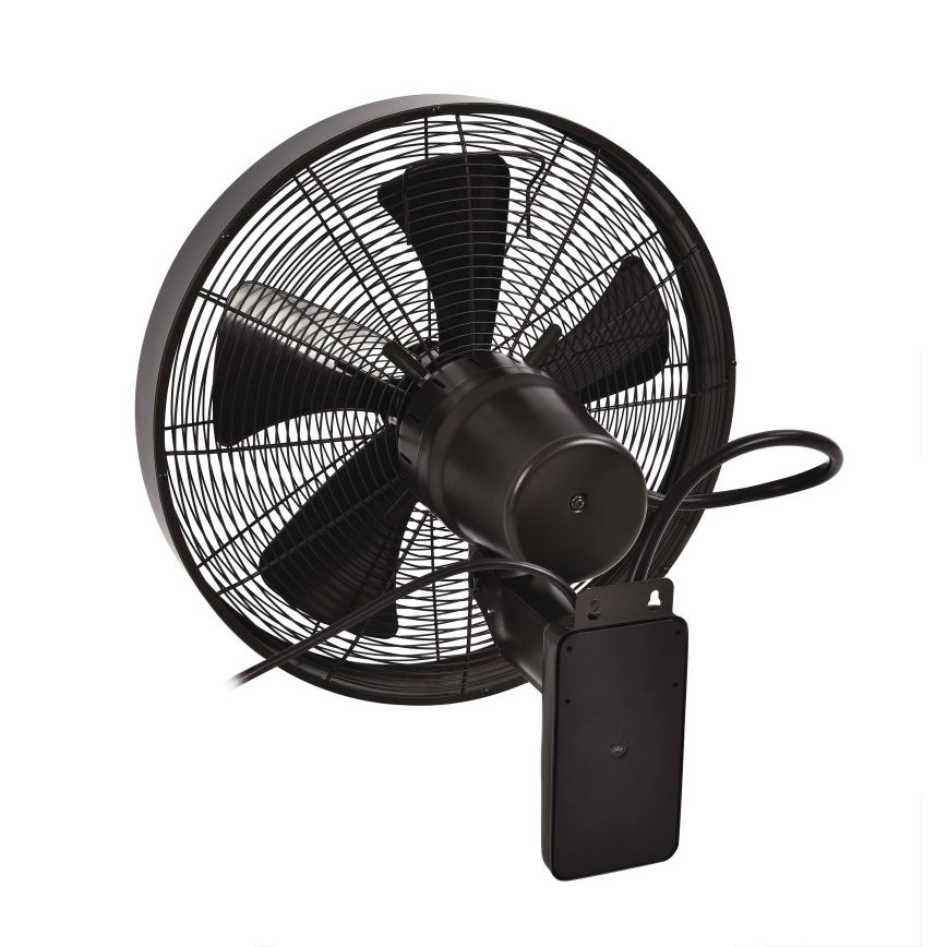 ZEVENTI - Sienas ventilators FREEZE 50W/230V d. 40 cm melna/brūna + tālvadības pults