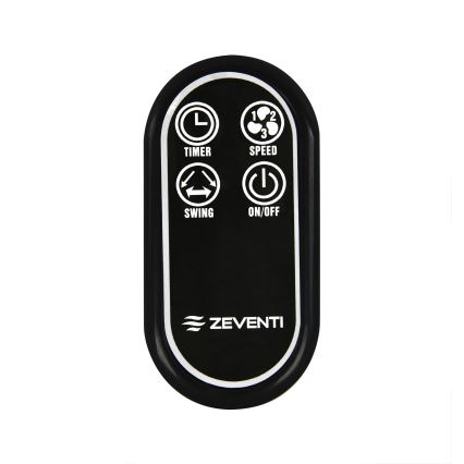 ZEVENTI - Sienas ventilators FREEZE 50W/230V d. 40 cm melna/brūna + tālvadības pults