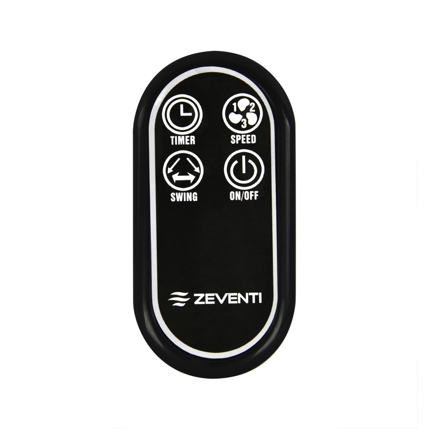 ZEVENTI - Sienas ventilators FREEZE 50W/230V d. 40 cm melna/brūna + tālvadības pults