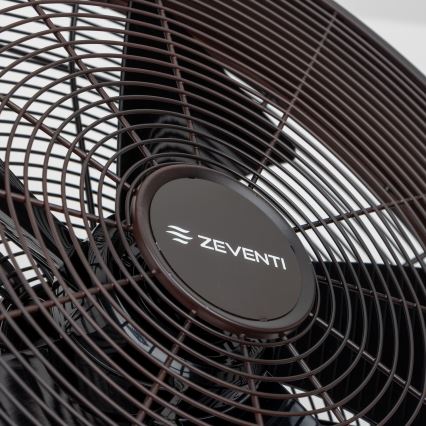 ZEVENTI - Sienas ventilators FREEZE 50W/230V d. 40 cm melna/brūna + tālvadības pults