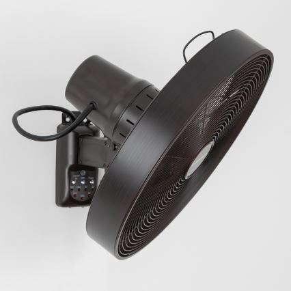 ZEVENTI - Sienas ventilators FREEZE 50W/230V d. 40 cm melna/brūna + tālvadības pults