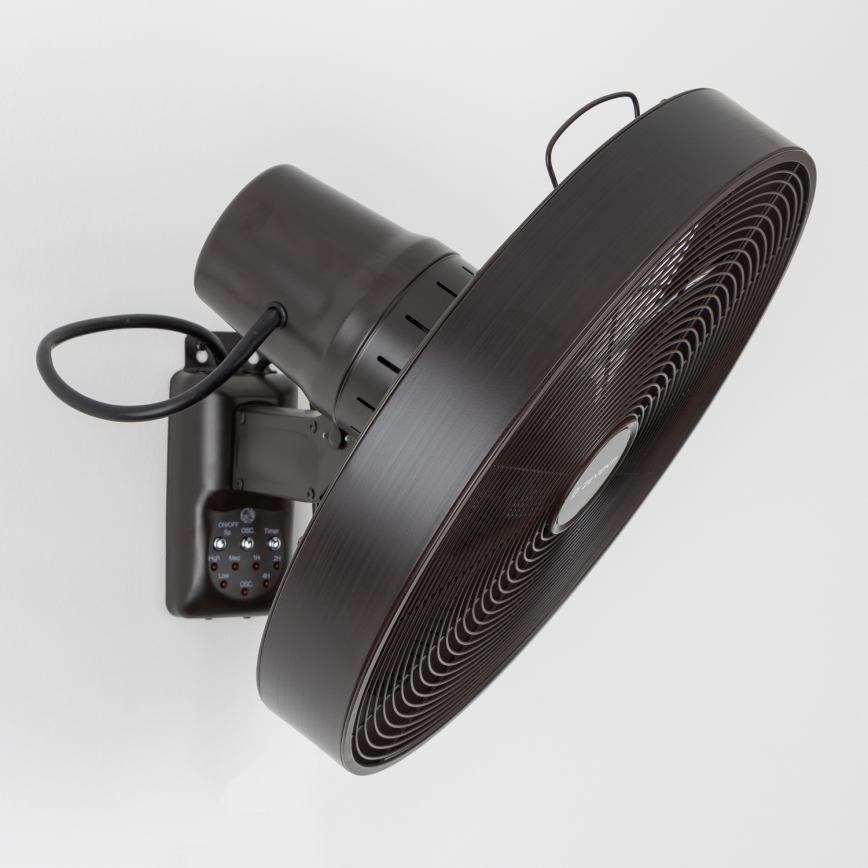 ZEVENTI - Sienas ventilators FREEZE 50W/230V d. 40 cm melna/brūna + tālvadības pults