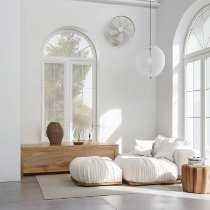 ZEVENTI - Sienas ventilators FREEZE 50W/230V Ø 45 cm balts + ar tālvadības pulti
