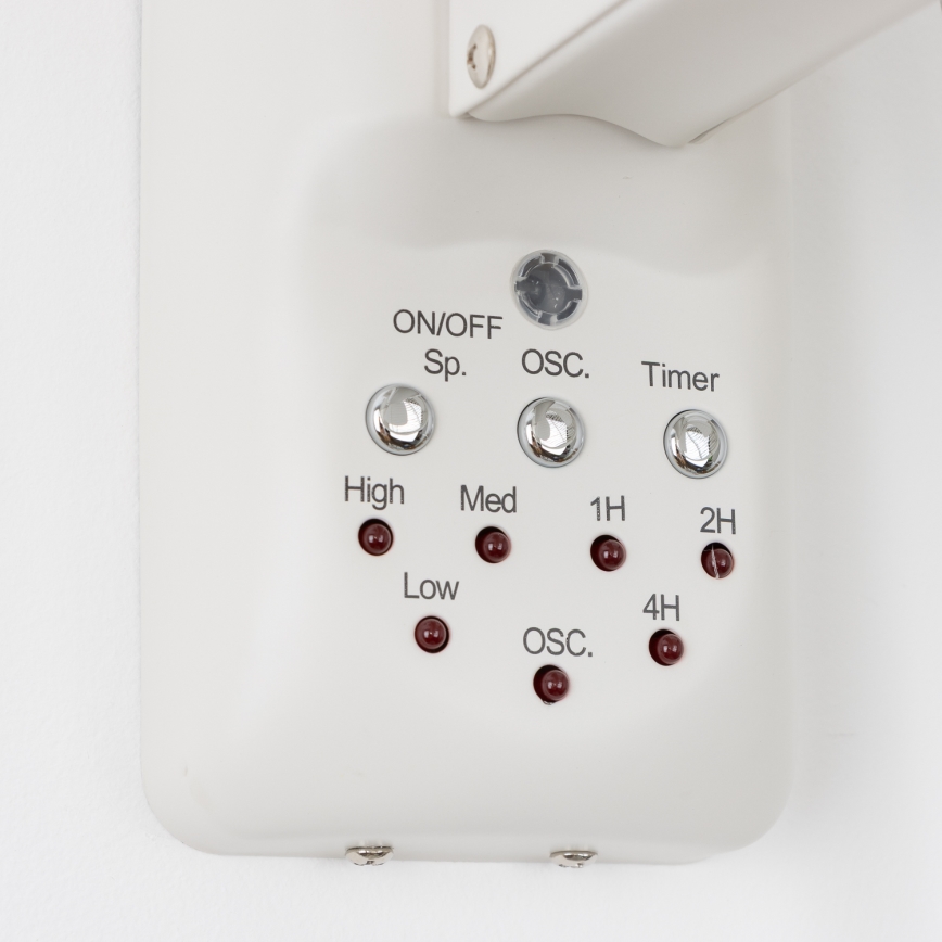 ZEVENTI - Sienas ventilators FREEZE 50W/230V Ø 45 cm balts + ar tālvadības pulti