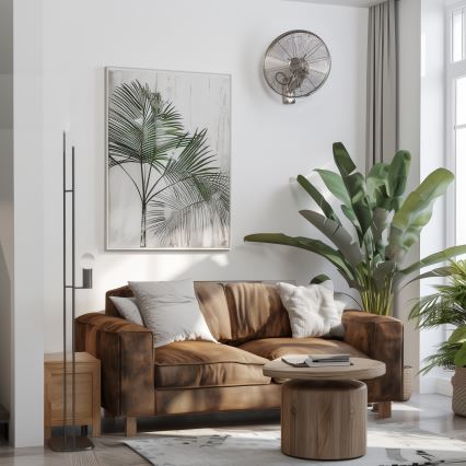 ZEVENTI - Sienas ventilators FREEZE 50W/230V diametrs 45 cm matēts hroms + tālvadība