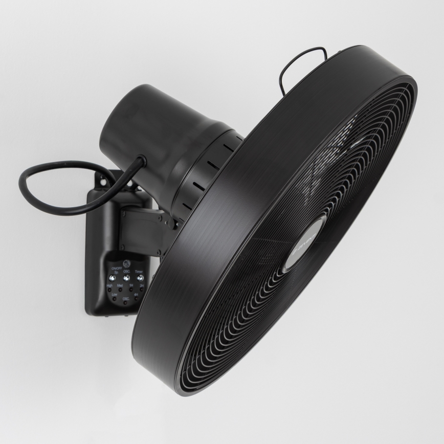 ZEVENTI - Sienas ventilators FREEZE 50W/230V, Ø 45 cm, melns + ar tālvadības pulti