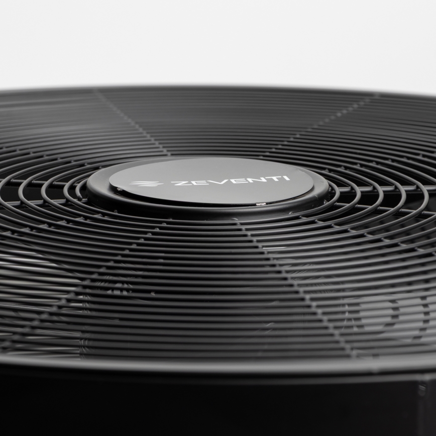 ZEVENTI - Sienas ventilators FREEZE 50W/230V, Ø 45 cm, melns + ar tālvadības pulti