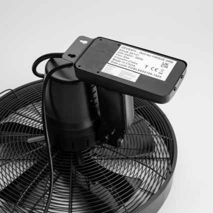 ZEVENTI - Sienas ventilators FREEZE 50W/230V, Ø 45 cm, melns + ar tālvadības pulti