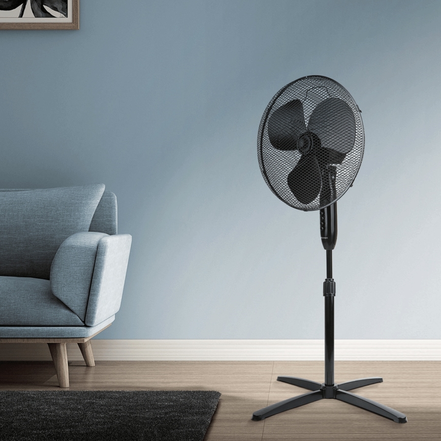 ZEVENTI - Stāvošais ventilators 40 W/230 V, Ø 40 cm, melns
