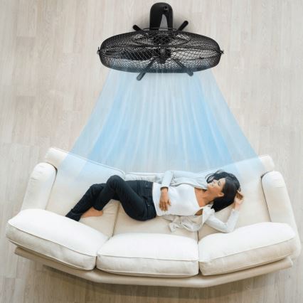 ZEVENTI - grīdas ventilators FLOW 40W/230V melns