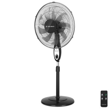 ZEVENTI - Stāvošais ventilators FLOW 55W/230V 130 cm melns + tālvadības pults