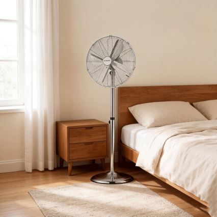 ZEVENTI - Ventilators uz statīva FLOW 50 W/230 V 125 cm spīdīgs hroms