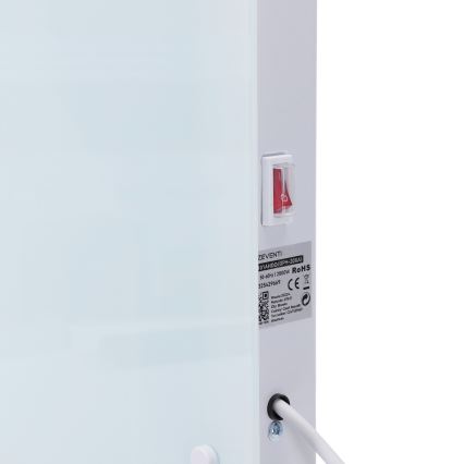 ZEVENTI - Viedais sienas uzstādāmais elektriskais tiešsildītājs/konvektors ar LCD displeju 1000/2000W/230V Wi-Fi balta